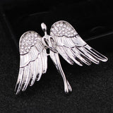 Maxbell 2 Pcs Fashion Eagle Wings Brooch Pins Charming Crystal Brooch Pin For Men Women