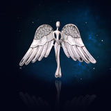 Maxbell 2 Pcs Fashion Eagle Wings Brooch Pins Charming Crystal Brooch Pin For Men Women