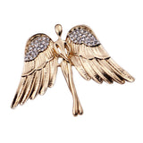 Maxbell 2 Pcs Fashion Eagle Wings Brooch Pins Charming Crystal Brooch Pin For Men Women