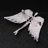 Maxbell 2 Pcs Fashion Eagle Wings Brooch Pins Charming Crystal Brooch Pin For Men Women