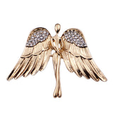 Maxbell 2 Pcs Fashion Eagle Wings Brooch Pins Charming Crystal Brooch Pin For Men Women