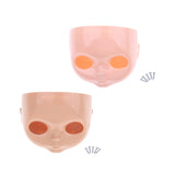 Maxbell 2 Pieces 12inch Doll Faceplate + Backplate Head with Screws Set for Blythe