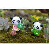 Maxbell 8 pieces Funny Panda Bear Statue and 4 Pieces Garden Decor Cute Panda Statue