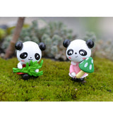 Maxbell 8 pieces Funny Panda Bear Statue and 4 Pieces Garden Decor Cute Panda Statue