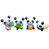 Maxbell 8 pieces Funny Panda Bear Statue and 4 Pieces Garden Decor Cute Panda Statue
