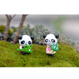 Maxbell 8 pieces Funny Panda Bear Statue and 4 Pieces Garden Decor Cute Panda Statue