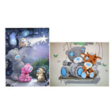 Maxbell 2pcs Cartoon Bear Diamond Embroidery Painting Cross Stitch Craft Home Decor