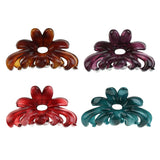 Maxbell 2pieces Simple Design Floral Acrylic Womens Girls Hair Claw Clip Accessory