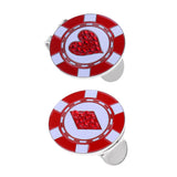 Maxbell 2x Golf Hat Clip Detachable Magnetic Ball Marker Portable Gift Heart Diamond