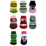 Maxbell 2 Set 4 Anti-slip Dog Socks Shoes Boots Warm Cotton Socks Paw Protectors M,L