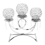 Maxbell 2pcs Vintage Candle Holder 3-Arm Candelabra Wedding Centerpieces Silver