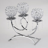 Maxbell 2pcs Vintage Candle Holder 3-Arm Candelabra Wedding Centerpieces Silver