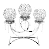 Maxbell 2pcs Vintage Candle Holder 3-Arm Candelabra Wedding Centerpieces Silver