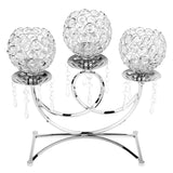 Maxbell 2pcs Vintage Candle Holder 3-Arm Candelabra Wedding Centerpieces Silver