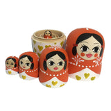 Maxbell 2 Sets Cute Girls Wooden Russian Nesting Dolls Babushka Matryoshka Toys