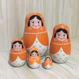 Maxbell 2 Sets Cute Girls Wooden Russian Nesting Dolls Babushka Matryoshka Toys