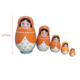 Maxbell 2 Sets Cute Girls Wooden Russian Nesting Dolls Babushka Matryoshka Toys