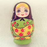 Maxbell 2 Sets Cute Girls Wooden Russian Nesting Dolls Babushka Matryoshka Toys