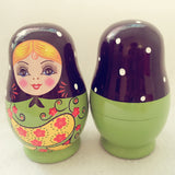 Maxbell 2 Sets Cute Girls Wooden Russian Nesting Dolls Babushka Matryoshka Toys