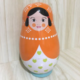 Maxbell 2 Sets Cute Girls Wooden Russian Nesting Dolls Babushka Matryoshka Toys