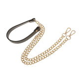 Maxbell 2pcs Metal PU Leather Replacement Chain Purse Shoulder Bag Handle