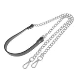 Maxbell 2pcs Metal PU Leather Replacement Chain Purse Shoulder Bag Handle