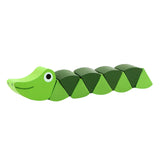 Maxbell Pack of 2 Wooden Caterpillar Crocodile Toy Set Montessori Toys for Kids