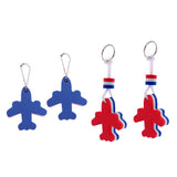 Maxbell 4Pc Plane Shaped Floating Key Ring Marine Boat Sailing Float Water Key Float