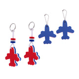 Maxbell 4Pc Plane Shaped Floating Key Ring Marine Boat Sailing Float Water Key Float