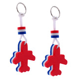 Maxbell 4Pc Plane Shaped Floating Key Ring Marine Boat Sailing Float Water Key Float