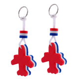 Maxbell 4Pc Plane Shaped Floating Key Ring Marine Boat Sailing Float Water Key Float