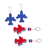 Maxbell 4Pc Plane Shaped Floating Key Ring Marine Boat Sailing Float Water Key Float