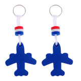 Maxbell 4Pc Plane Shaped Floating Key Ring Marine Boat Sailing Float Water Key Float