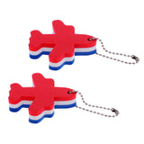 Maxbell 4Pc Plane Shaped Floating Key Ring Marine Boat Sailing Float Water Key Float