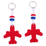 Maxbell 4Pc Plane Shaped Floating Key Ring Marine Boat Sailing Float Water Key Float