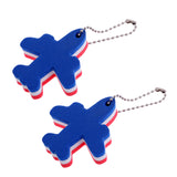 Maxbell 4Pc Plane Shaped Floating Key Ring Marine Boat Sailing Float Water Key Float