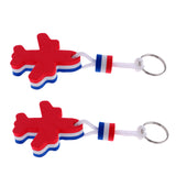 Maxbell 4Pc Plane Shaped Floating Key Ring Marine Boat Sailing Float Water Key Float