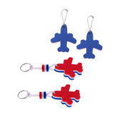 Maxbell 4Pc Plane Shaped Floating Key Ring Marine Boat Sailing Float Water Key Float