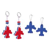 Maxbell 4Pc Plane Shaped Floating Key Ring Marine Boat Sailing Float Water Key Float