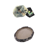 Maxbell 2x Resin Amphibians Reptile Feeding Bowl Water Drinking Dish Tortoise Gecko