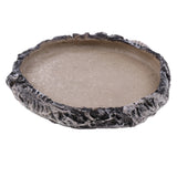 Maxbell 2x Resin Amphibians Reptile Feeding Bowl Water Drinking Dish Tortoise Gecko