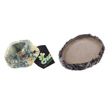 Maxbell 2x Resin Amphibians Reptile Feeding Bowl Water Drinking Dish Tortoise Gecko