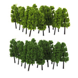 Maxbell 40 Pcs HO Z Sacle Pagoda Trees Model Train Railway Park Street Layout Toy