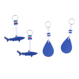 Maxbell 4 Pieces EVA Floating Keychain Keyring for Surfing Buoyant Sailing Swimming