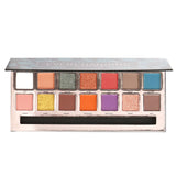 Maxbell 14 Colors Matte Eye Shadow Palette Highlight Shimmer Pigment and Brush Set