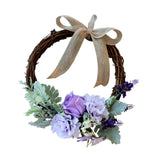 Maxbell 2pcs Rattan Artificial Flower Wreath Front Door Wreath Wedding Decor Purple