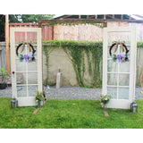 Maxbell 2pcs Rattan Artificial Flower Wreath Front Door Wreath Wedding Decor Purple