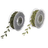 Maxbell 2 Roll 15m Leaves Ribbon Trim Wreath for Wedding Wall Crafts Party Decor