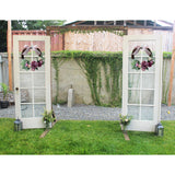 Maxbell 2pcs Rattan Artificial Flower Wreath Front Door Wreath Wedding Decor