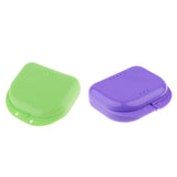 Maxbell 2 Pieces Denture Box Retainer Mouthguard Storage Tooth Braces Case Container